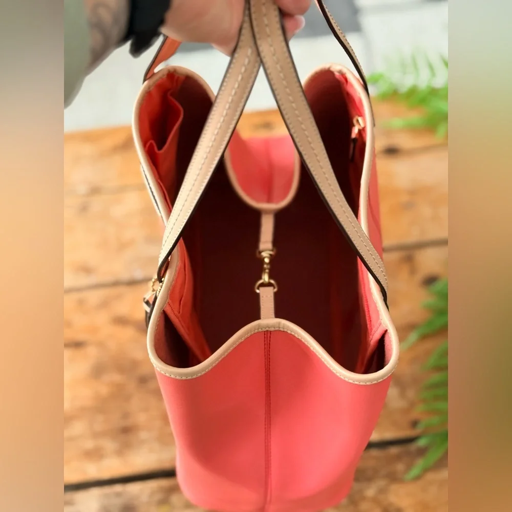 COACH Park Metro B4 Coral Leather Tote Handbag 24341 - Picture 14 of 16